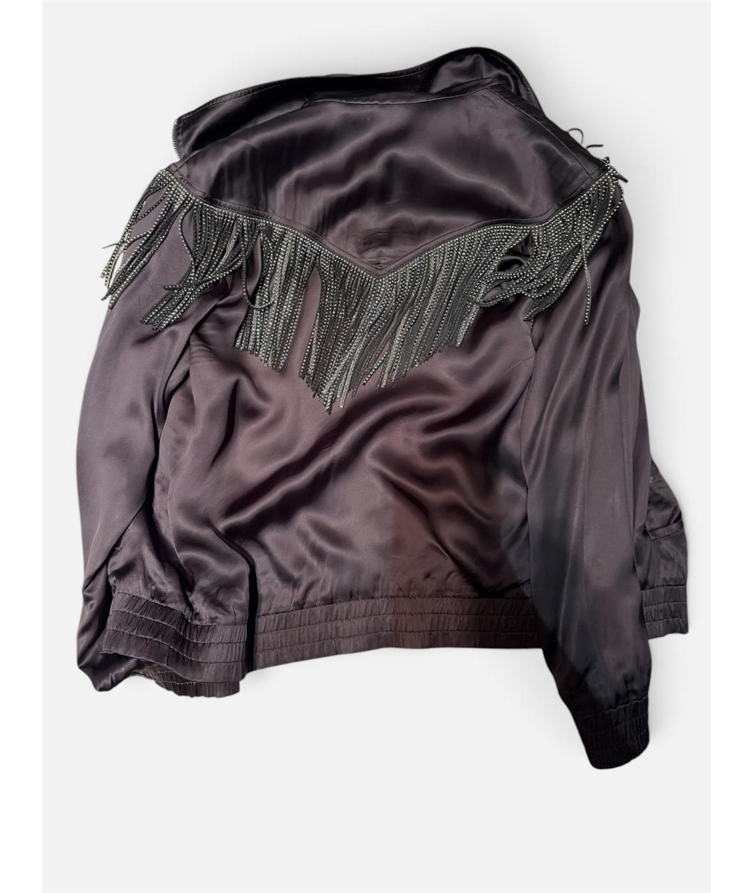 SAINT LAURENT Черная шелковая куртка, фото 2