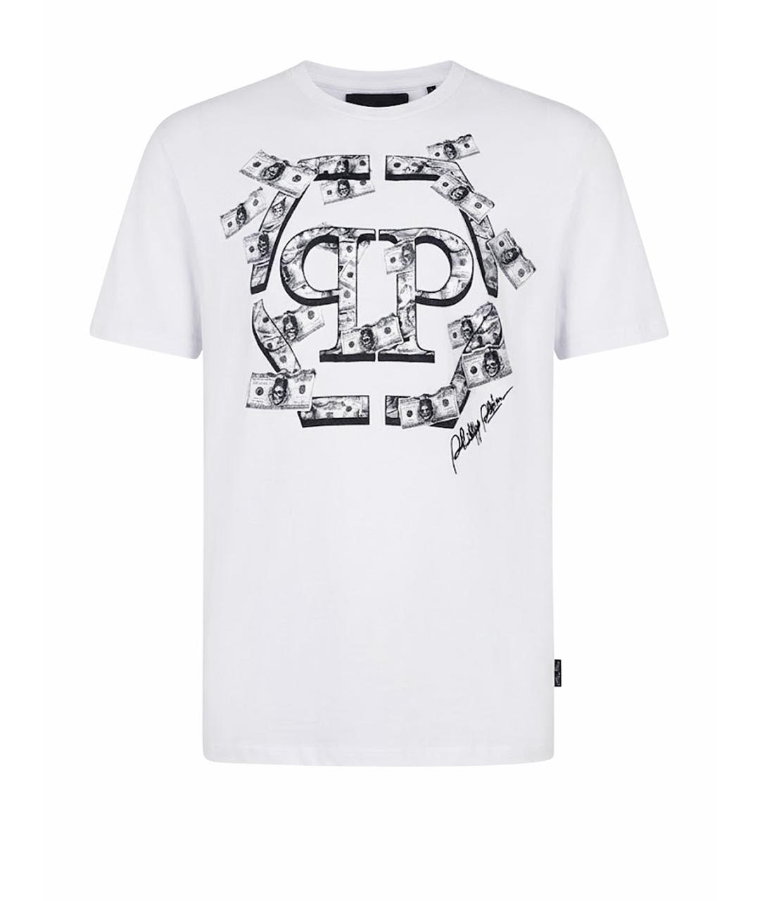 PHILIPP PLEIN Белая хлопковая футболка, фото 1