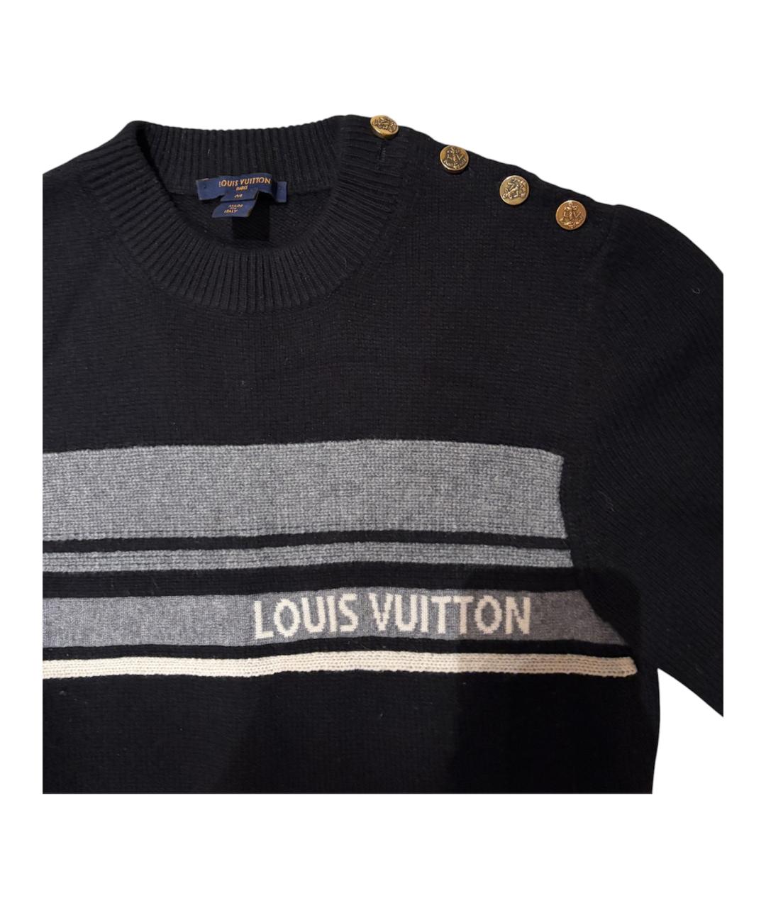 LOUIS VUITTON Черное кашемировое повседневное платье, фото 3