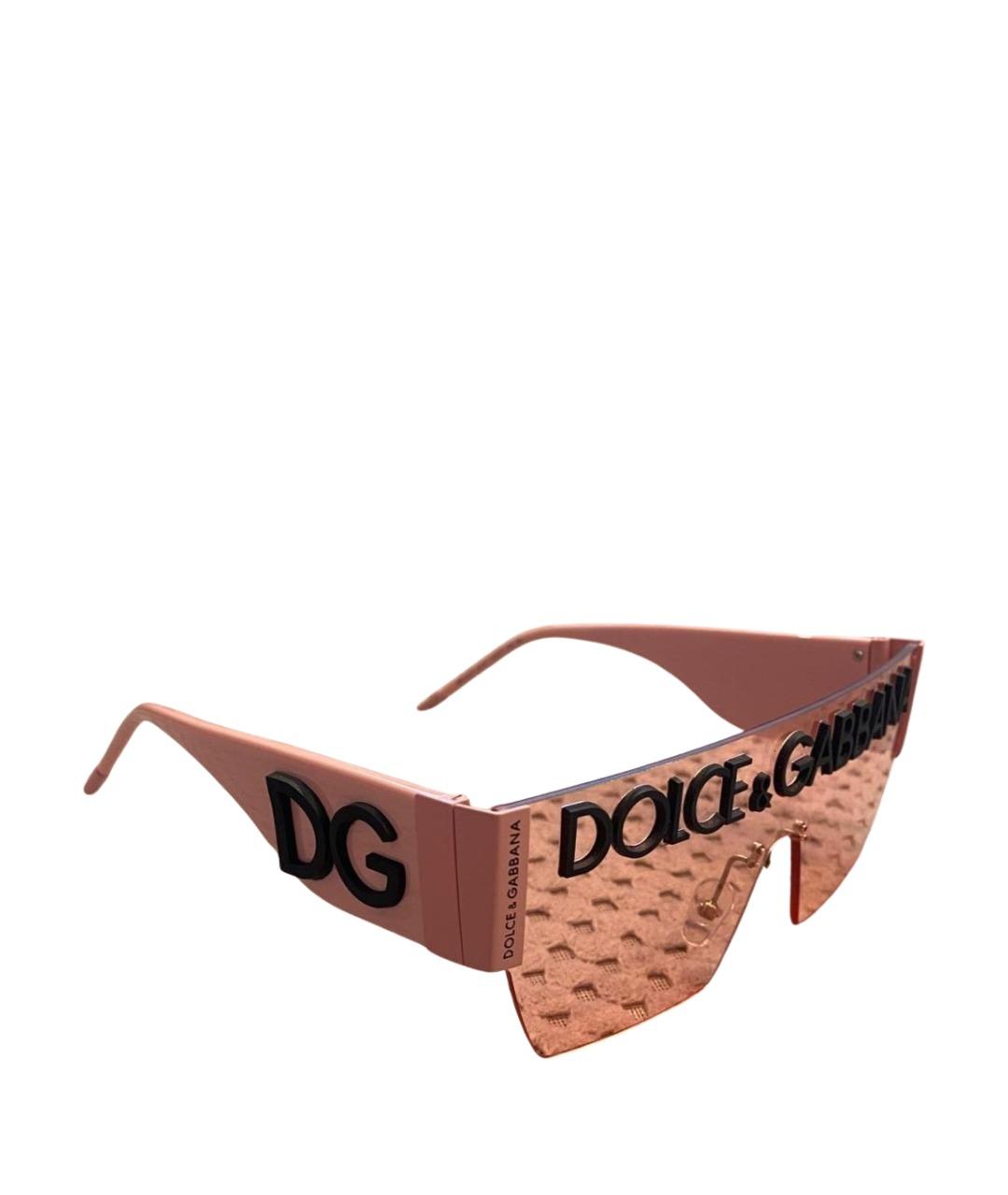 DOLCE&GABBANA Розовые пластиковые солнцезащитные очки, фото 1