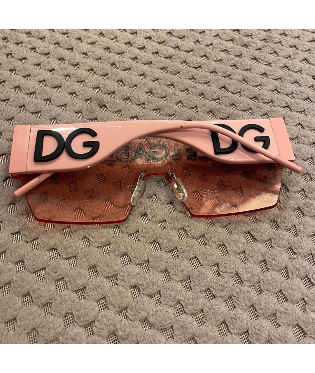 DOLCE&GABBANA Розовые пластиковые солнцезащитные очки, фото 4