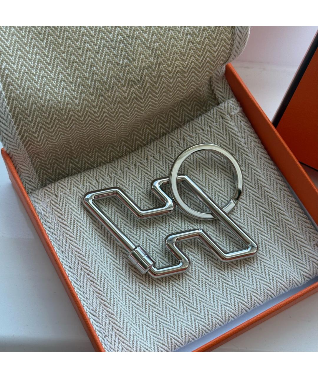 HERMES Серебряный брелок, фото 5