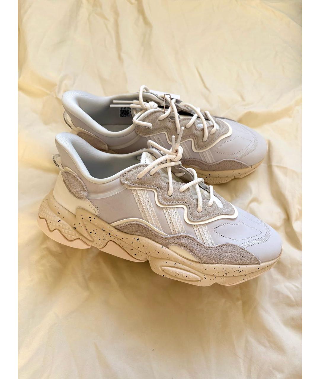 ADIDAS Бежевые текстильные низкие кроссовки / кеды, фото 2