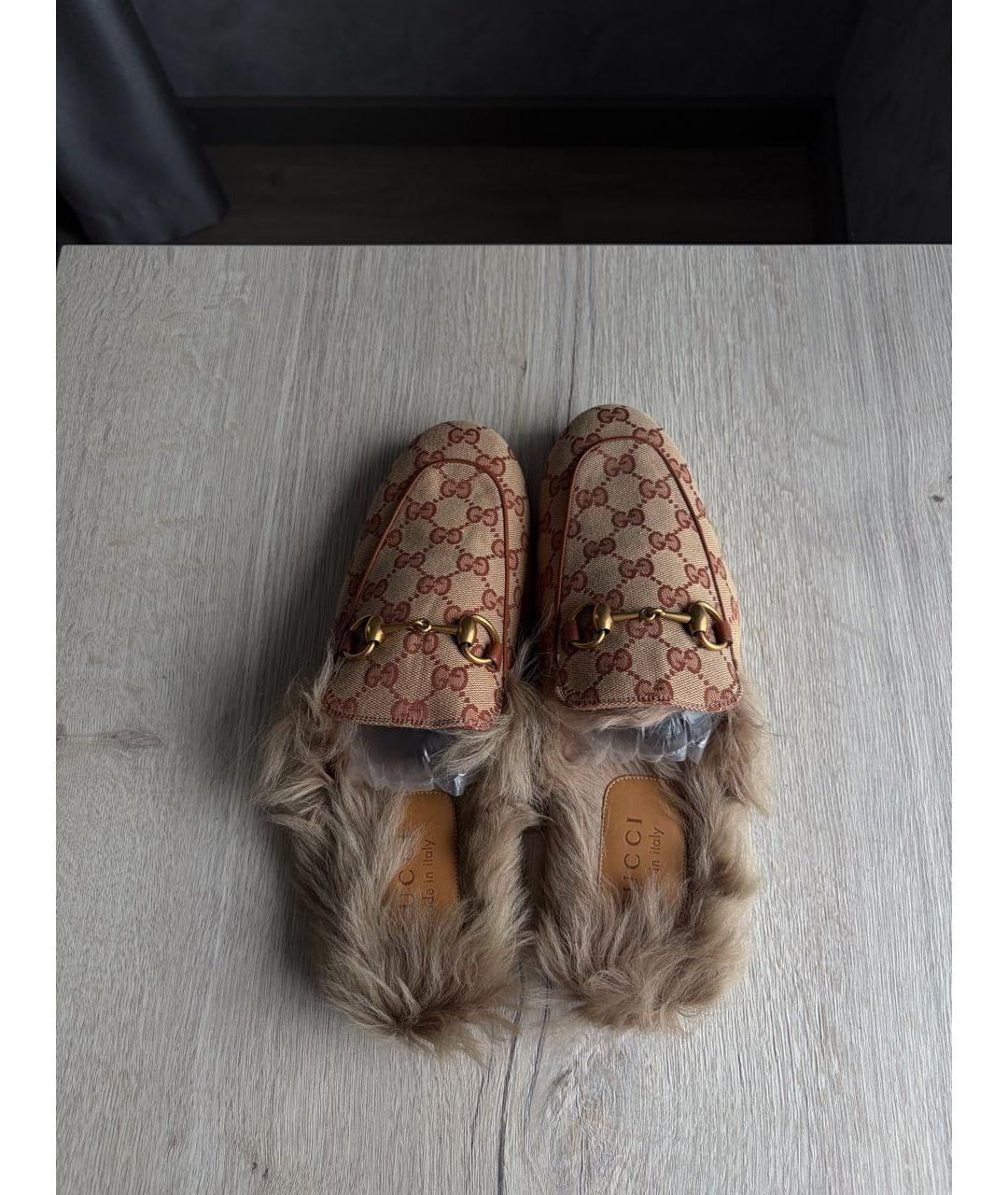 GUCCI Коричневые мюли, фото 3
