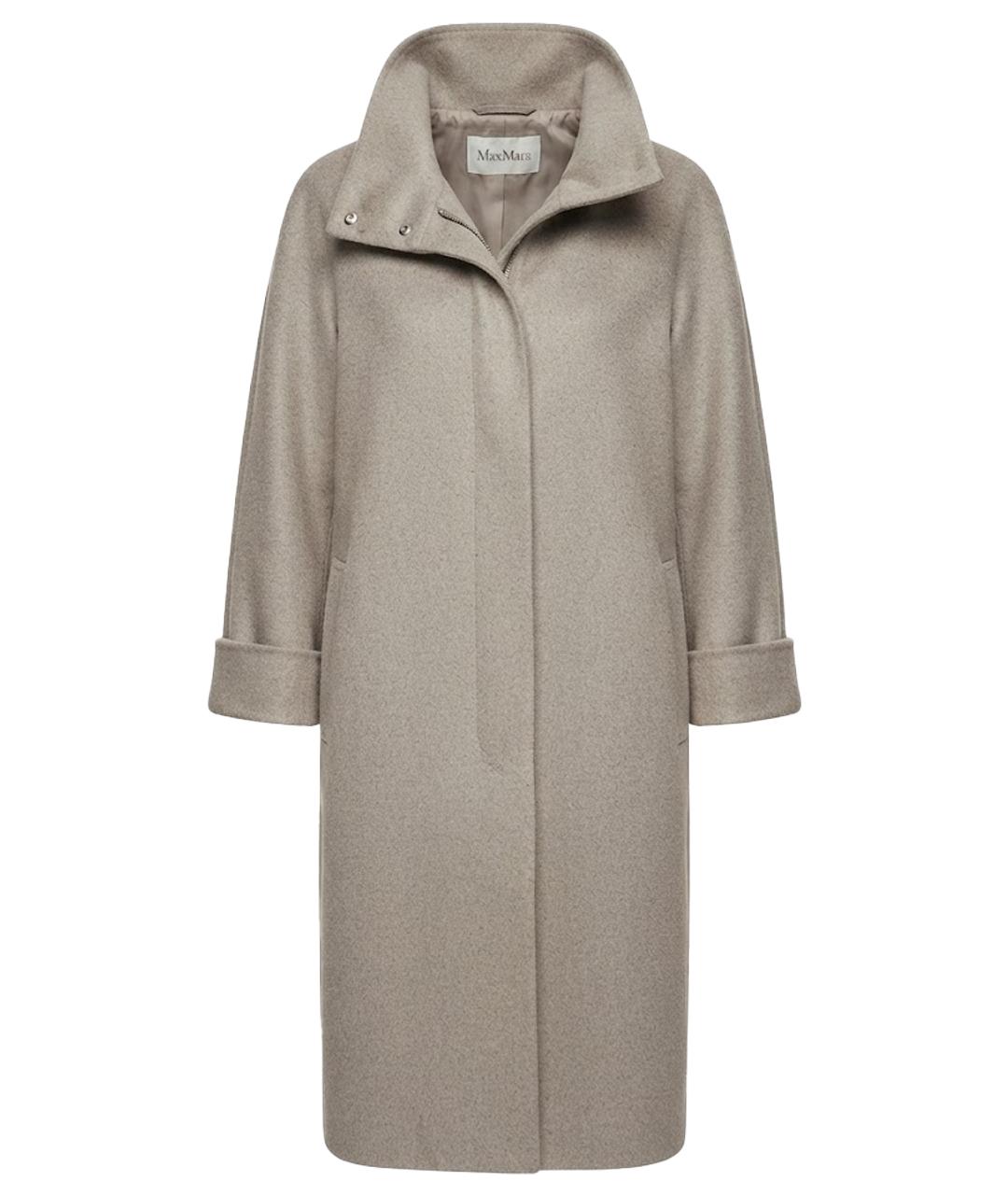 MAX MARA Серебряное кашемировое пальто, фото 1