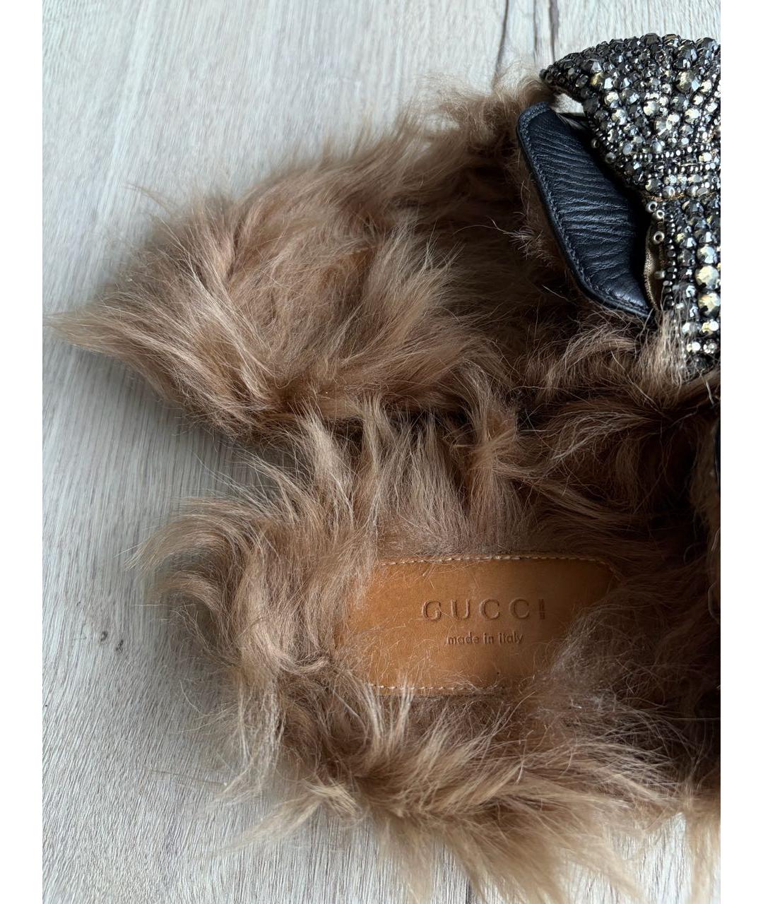 GUCCI Черные кожаные сабо, фото 6
