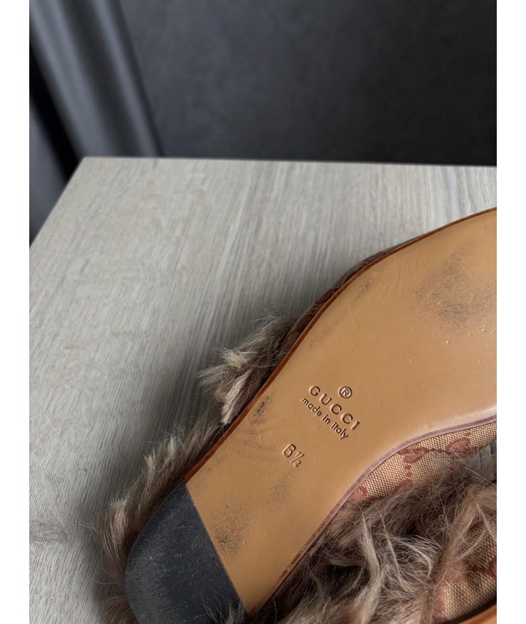GUCCI Черные кожаные сабо, фото 5