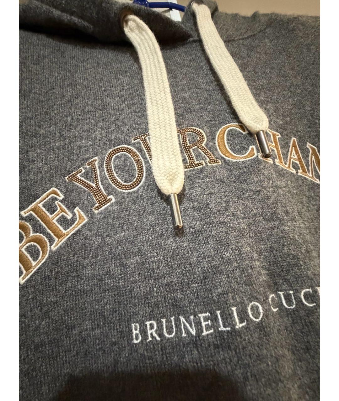 BRUNELLO CUCINELLI Серый шерстяной костюм с брюками, фото 4