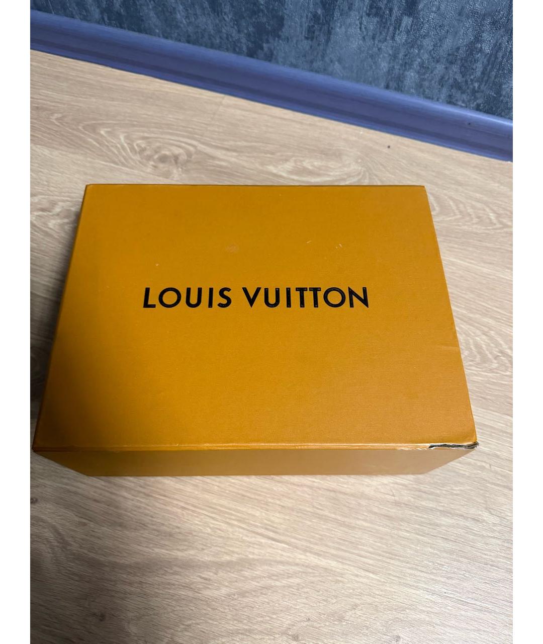 LOUIS VUITTON Черные кожаные низкие кроссовки / кеды, фото 8