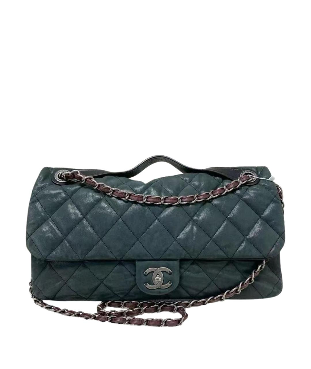 CHANEL Зеленая кожаная сумка через плечо, фото 1