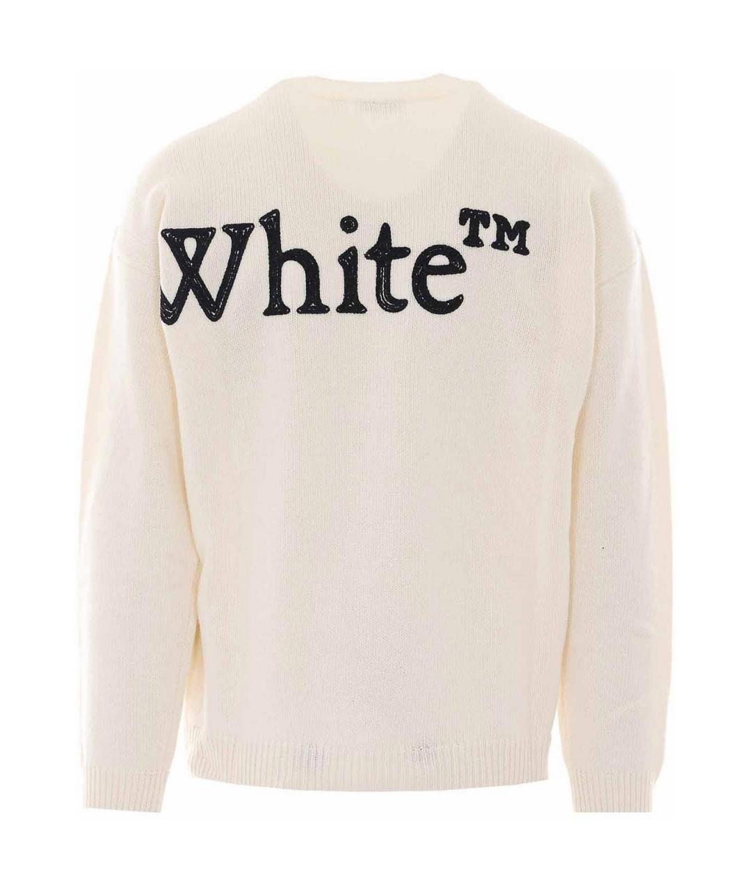 OFF-WHITE Белый хлопковый джемпер / свитер, фото 2