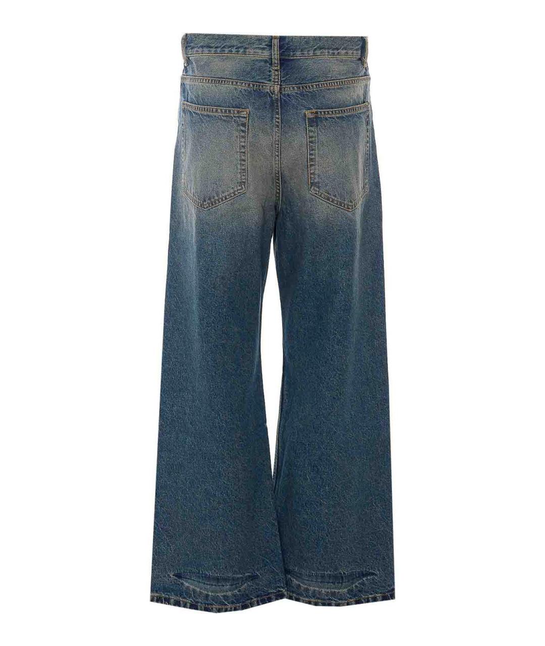 ANN DEMEULEMEESTER Хлопко-полиэстеровые прямые джинсы, фото 2