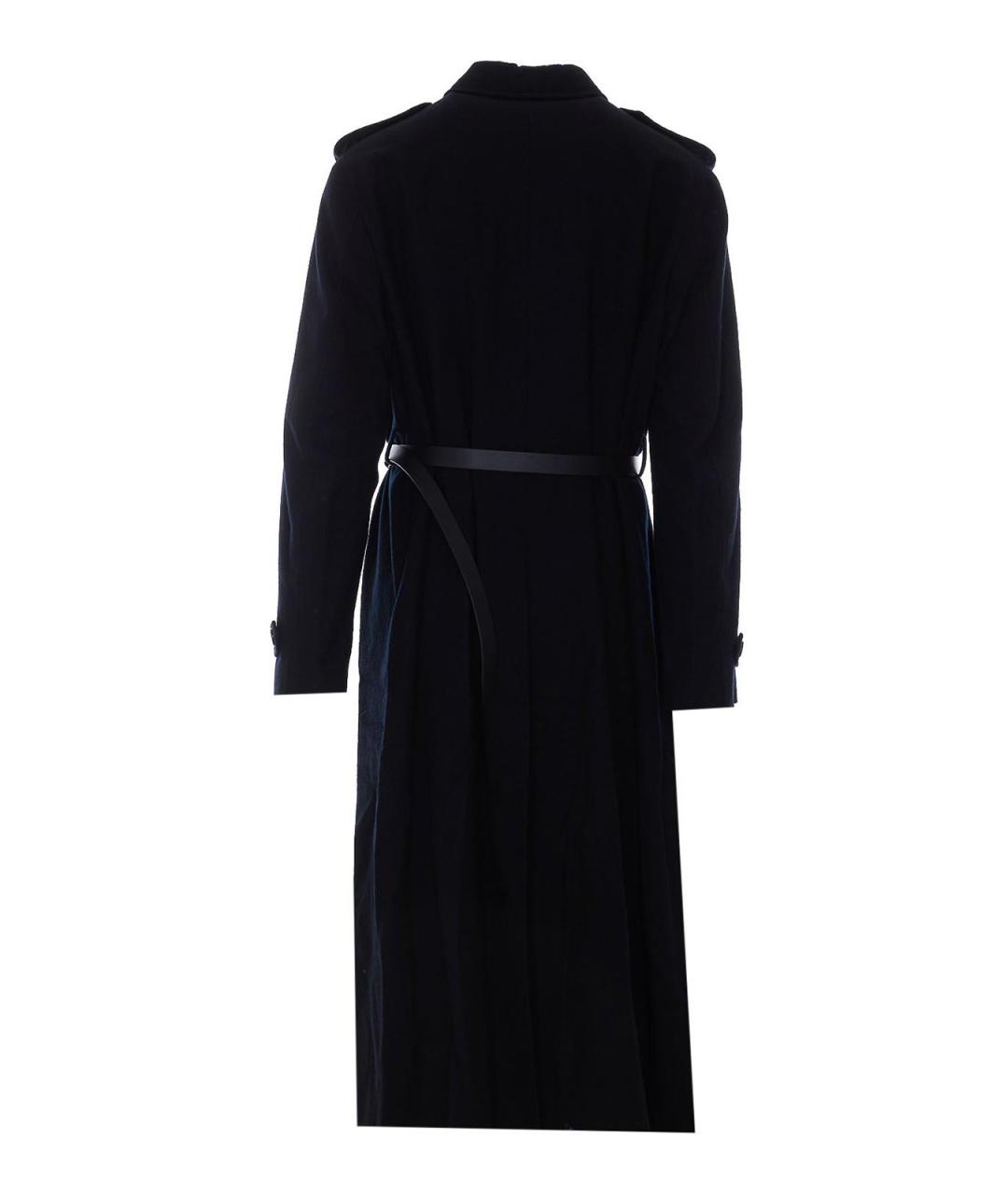 ANN DEMEULEMEESTER Черное шерстяное пальто, фото 2