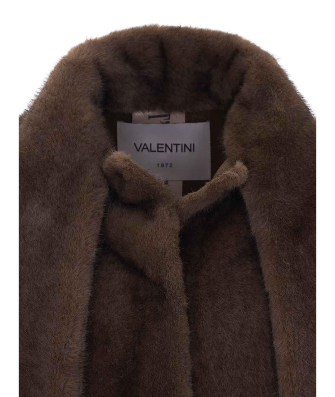 VALENTINI Зеленая полиэстеровая шуба, фото 4