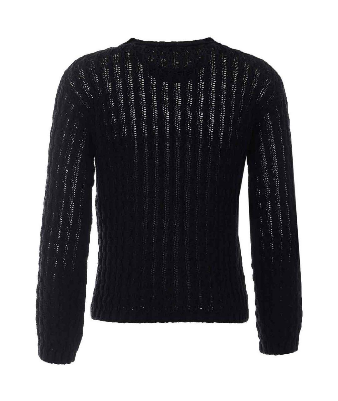 ANN DEMEULEMEESTER Черный хлопковый джемпер / свитер, фото 2