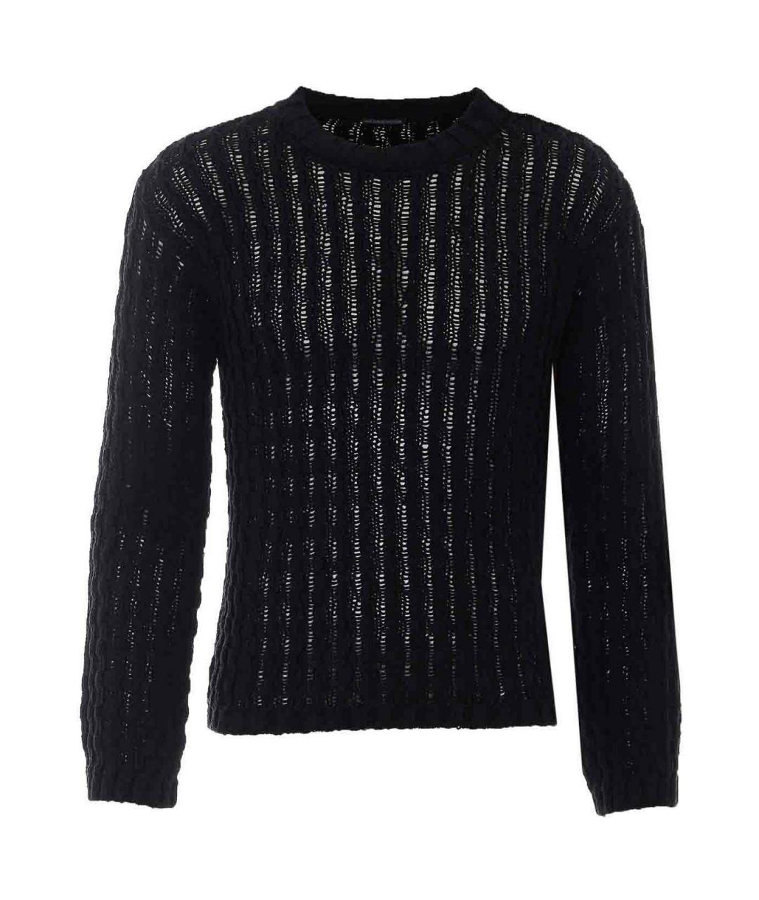 ANN DEMEULEMEESTER Черный хлопковый джемпер / свитер, фото 1