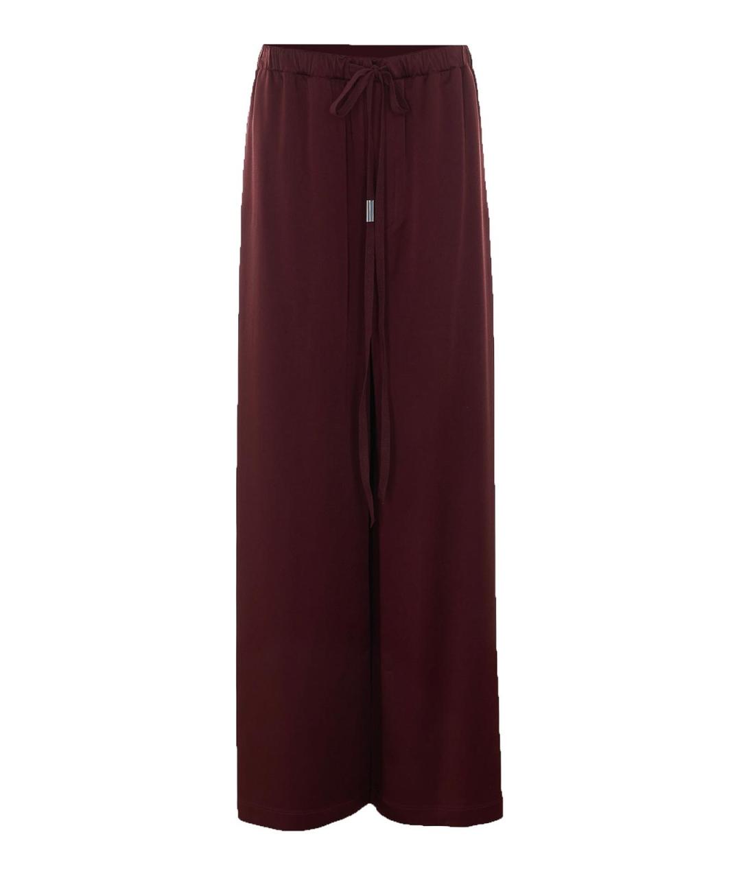 ANN DEMEULEMEESTER Красные хлопковые брюки широкие, фото 1