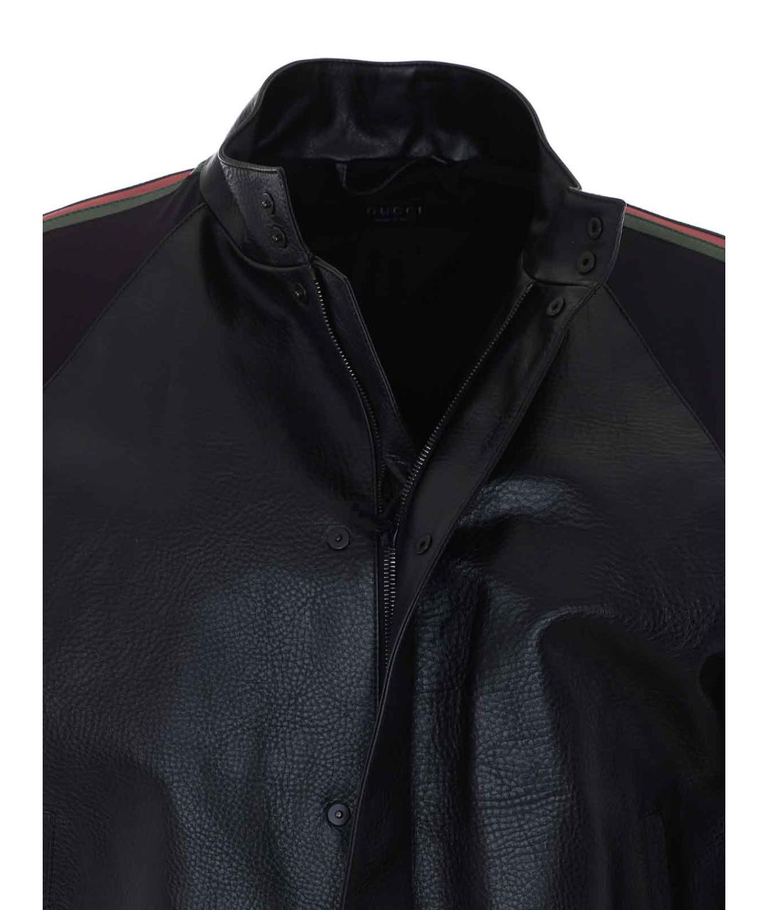 GUCCI Черная кожаная куртка, фото 4