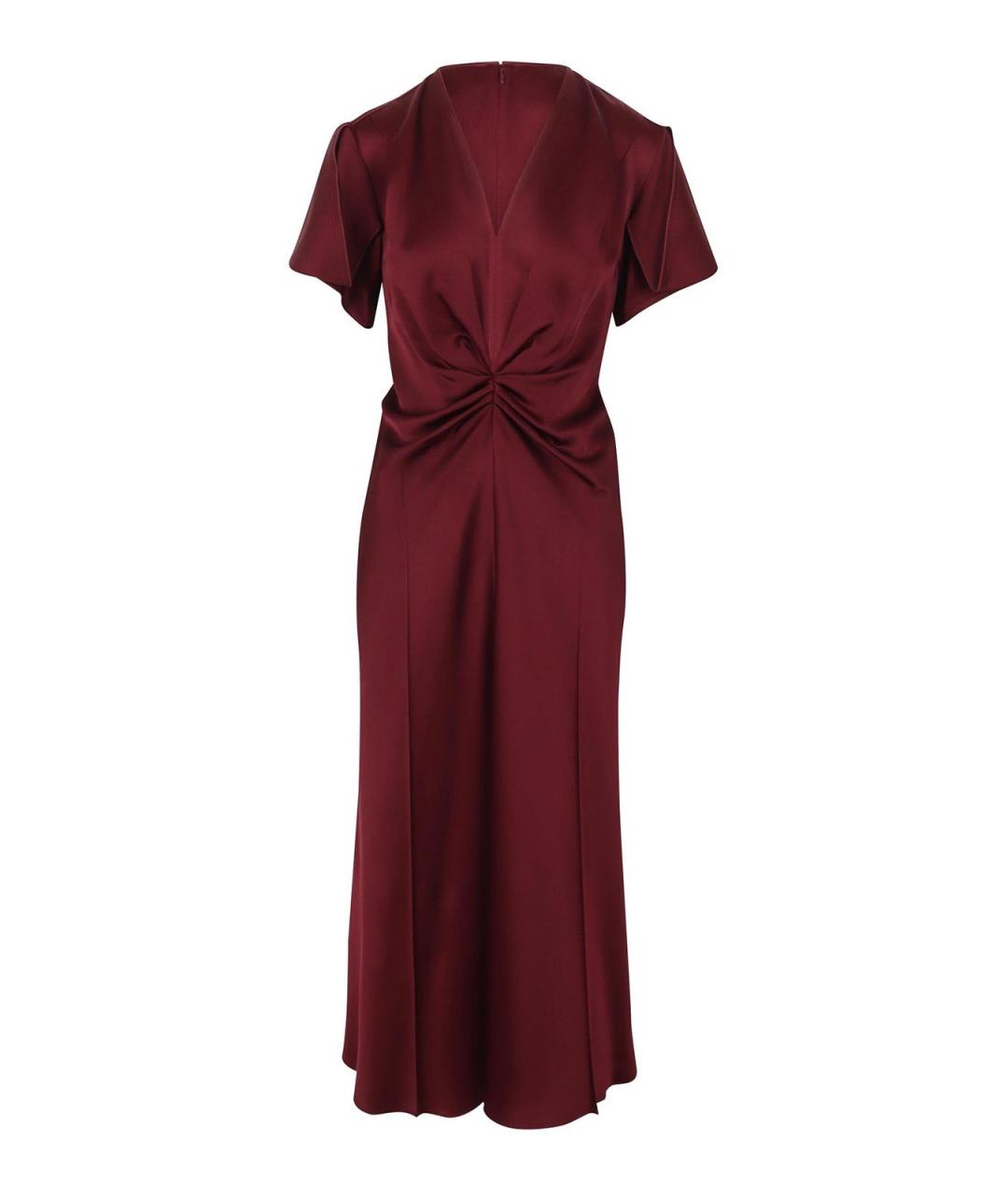 VICTORIA BECKHAM Красное вискозное коктейльное платье, фото 1
