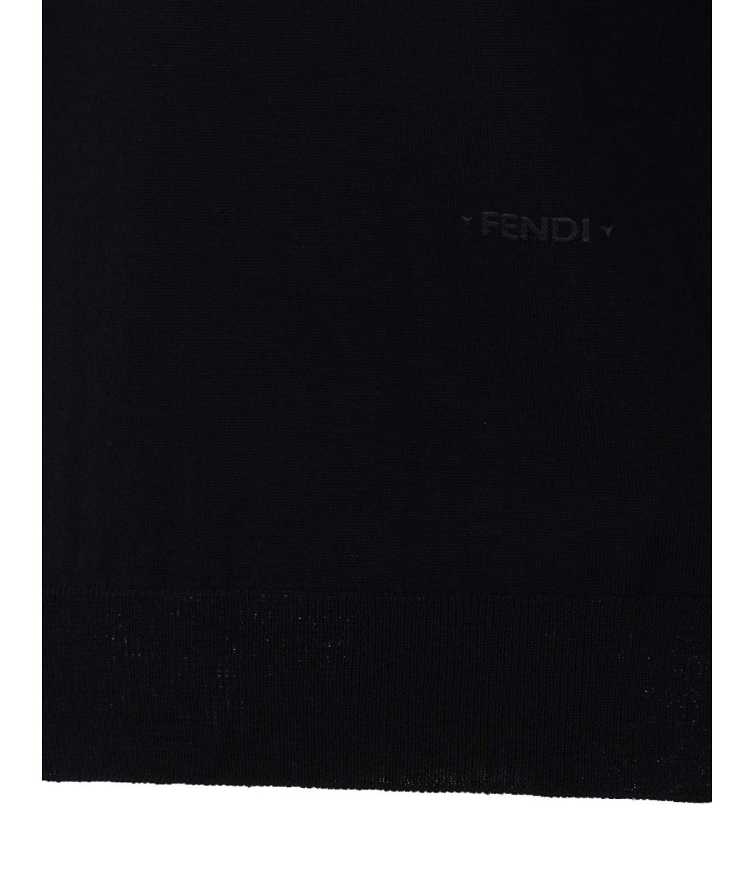 FENDI Черный шерстяной джемпер / свитер, фото 3