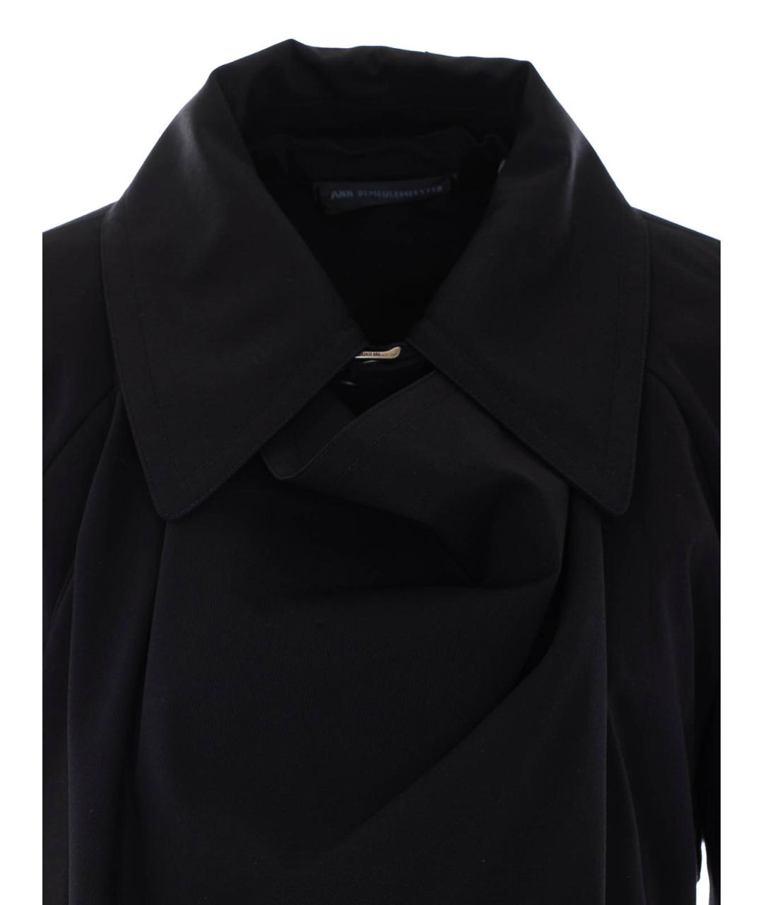 ANN DEMEULEMEESTER Черное шерстяное пальто, фото 4