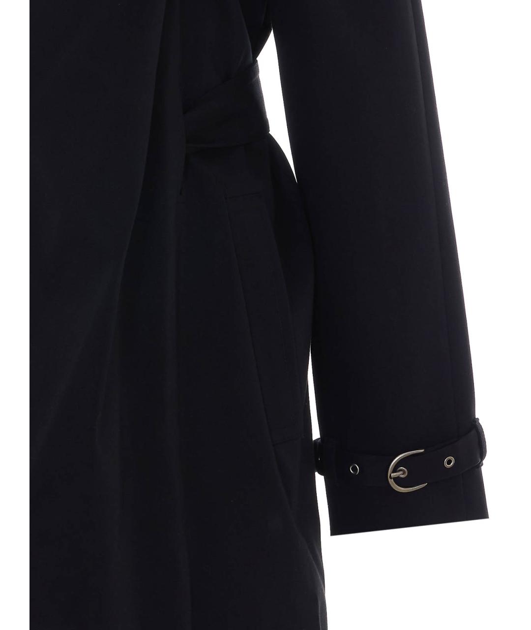 ANN DEMEULEMEESTER Черное шерстяное пальто, фото 3