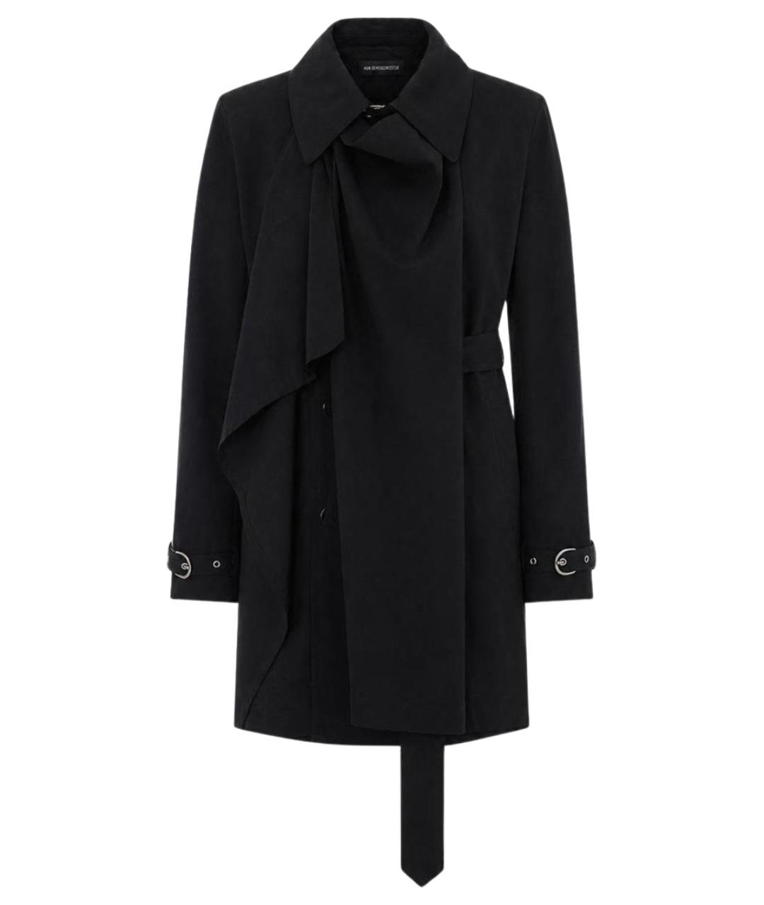 ANN DEMEULEMEESTER Черное шерстяное пальто, фото 1