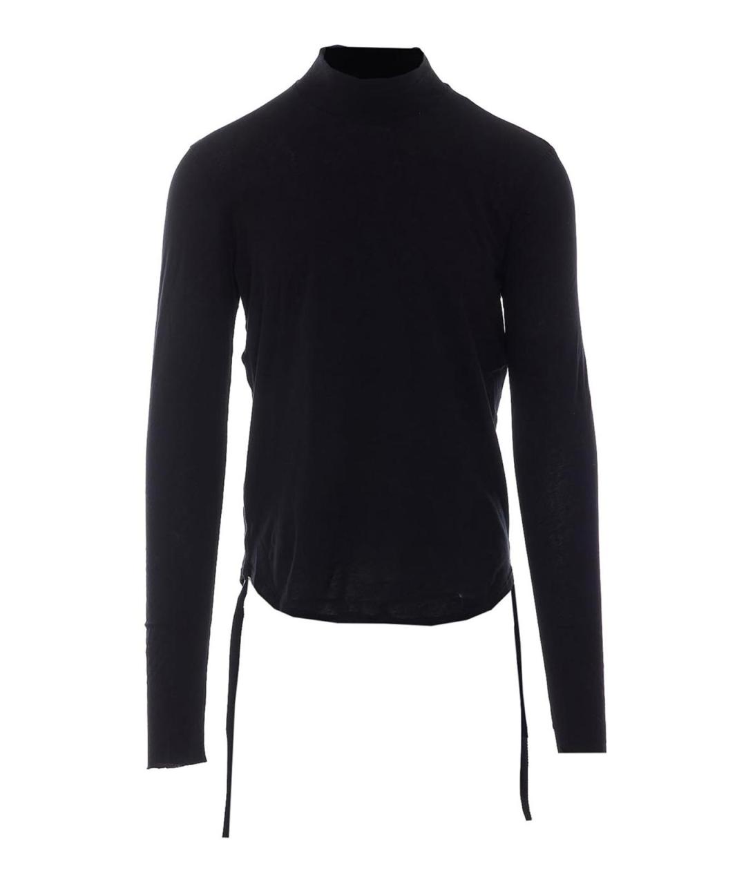 ANN DEMEULEMEESTER Черная хлопковая водолазка, фото 1