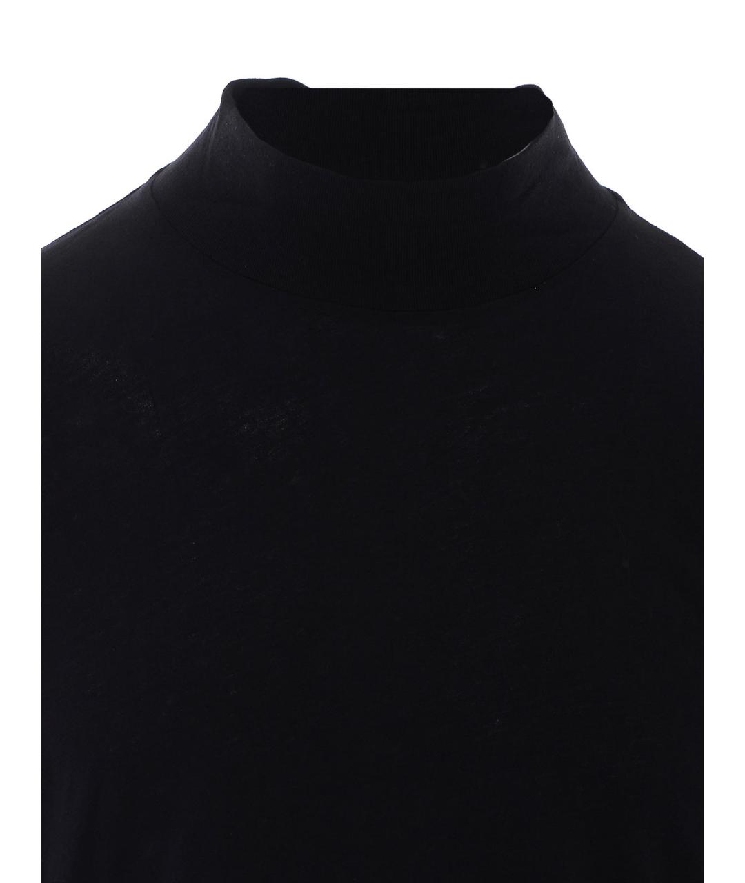 ANN DEMEULEMEESTER Черная хлопковая водолазка, фото 4
