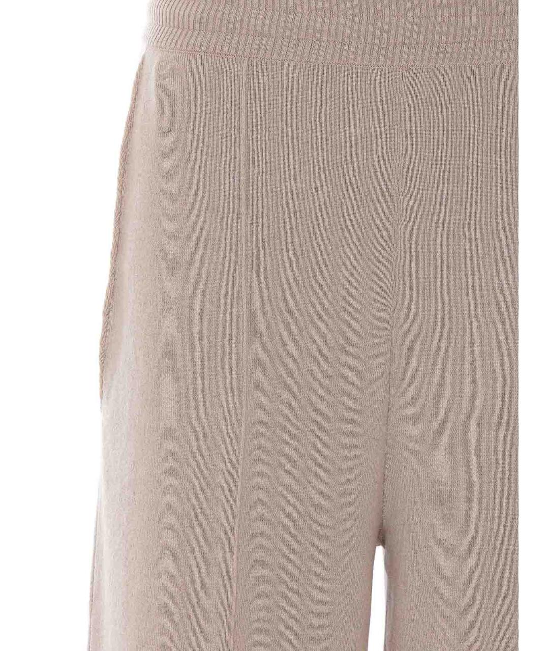 LANVIN Бежевые шерстяные прямые брюки, фото 4