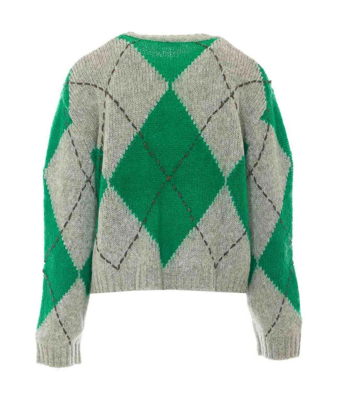 BALLANTYNE Зеленый шерстяной джемпер / свитер, фото 2