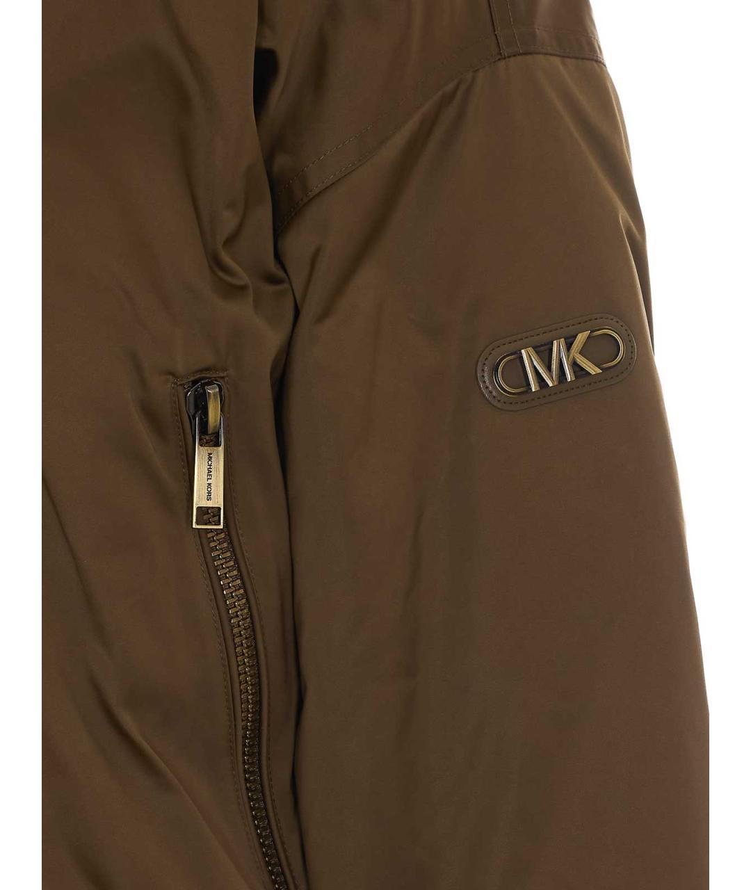 MICHAEL MICHAEL KORS Зеленая полиэстеровая куртка, фото 3
