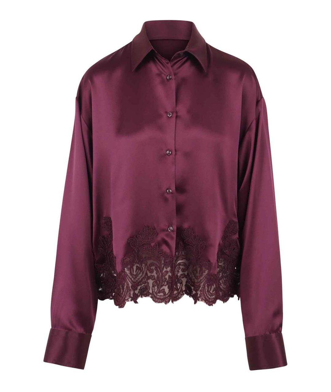 ERMANNO SCERVINO Фиолетовая шелковая рубашка, фото 1