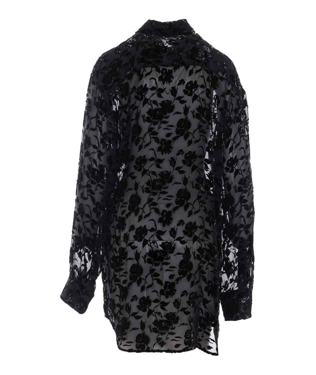 ANN DEMEULEMEESTER Черная шелковая рубашка, фото 2