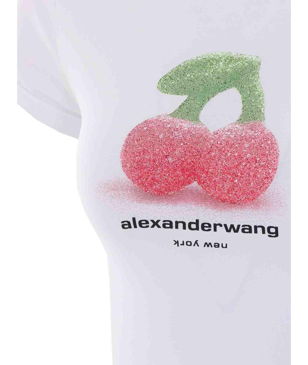 ALEXANDER WANG Белая хлопковая футболка, фото 3