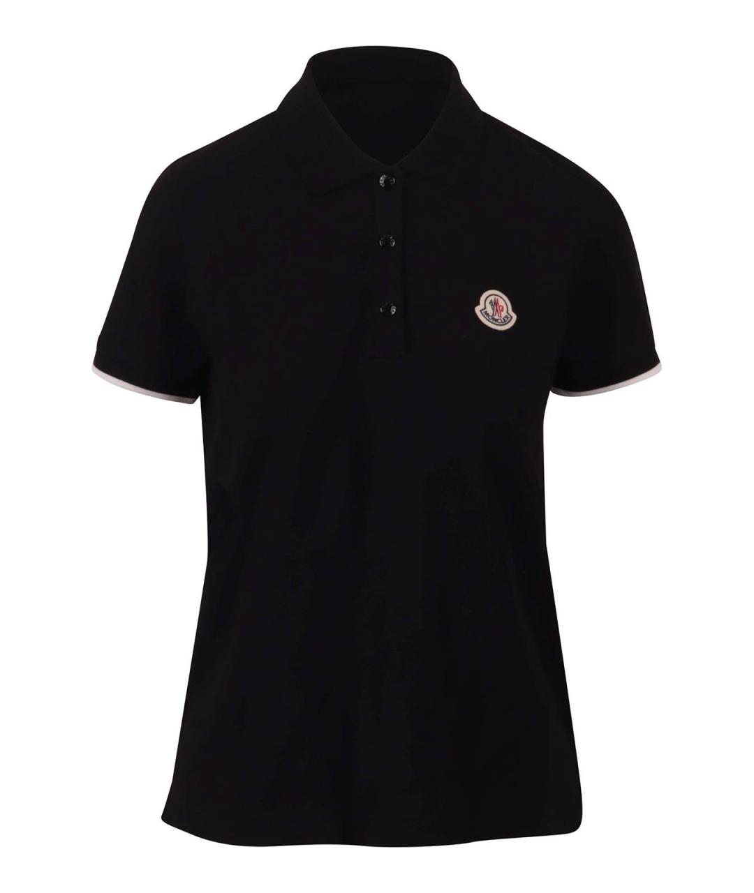 MONCLER Черная хлопковая футболка, фото 1