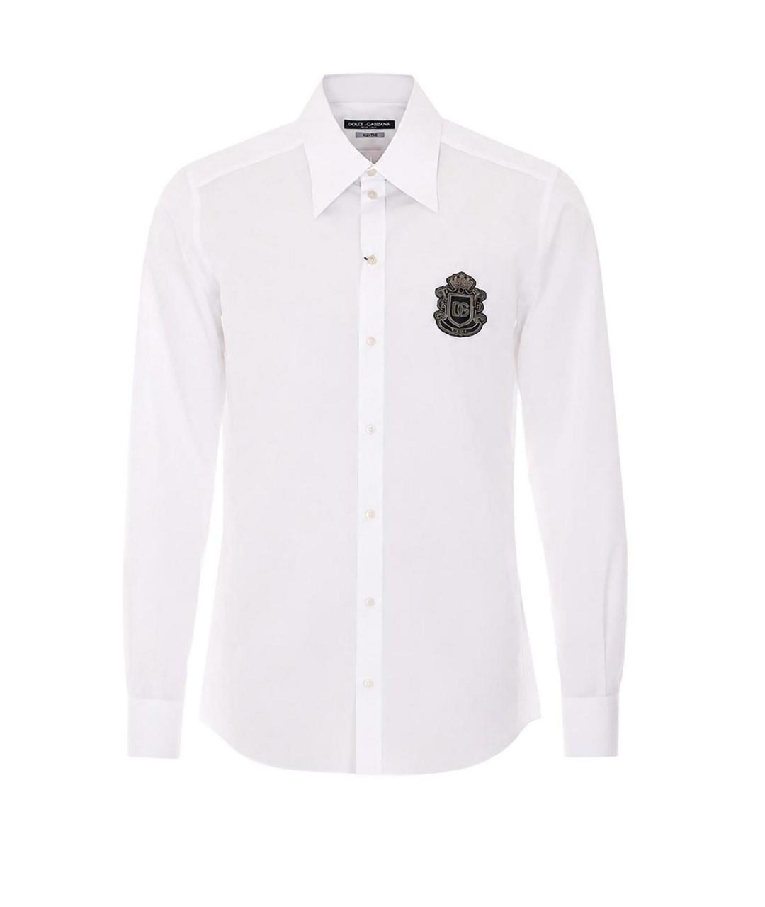 DOLCE&GABBANA Белая хлопковая кэжуал рубашка, фото 1