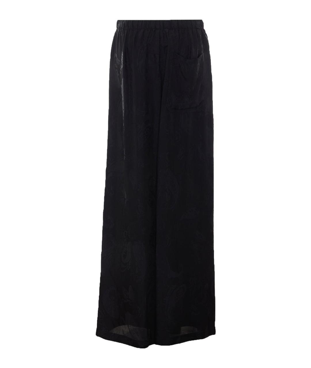 ANN DEMEULEMEESTER Черные хлопковые брюки широкие, фото 2
