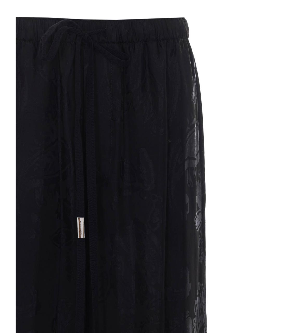 ANN DEMEULEMEESTER Черные хлопковые брюки широкие, фото 4