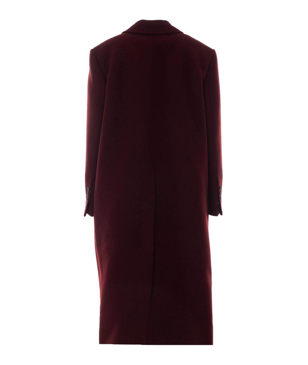 ANN DEMEULEMEESTER Бордовое хлопковое пальто, фото 2