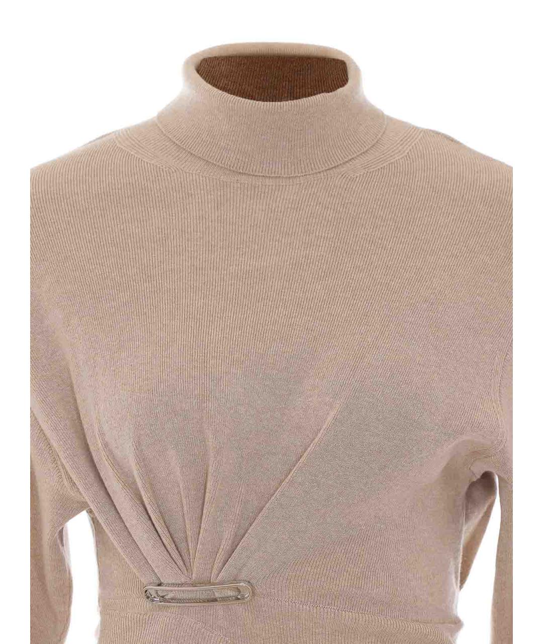 LANVIN Бежевая шерстяная водолазка, фото 4