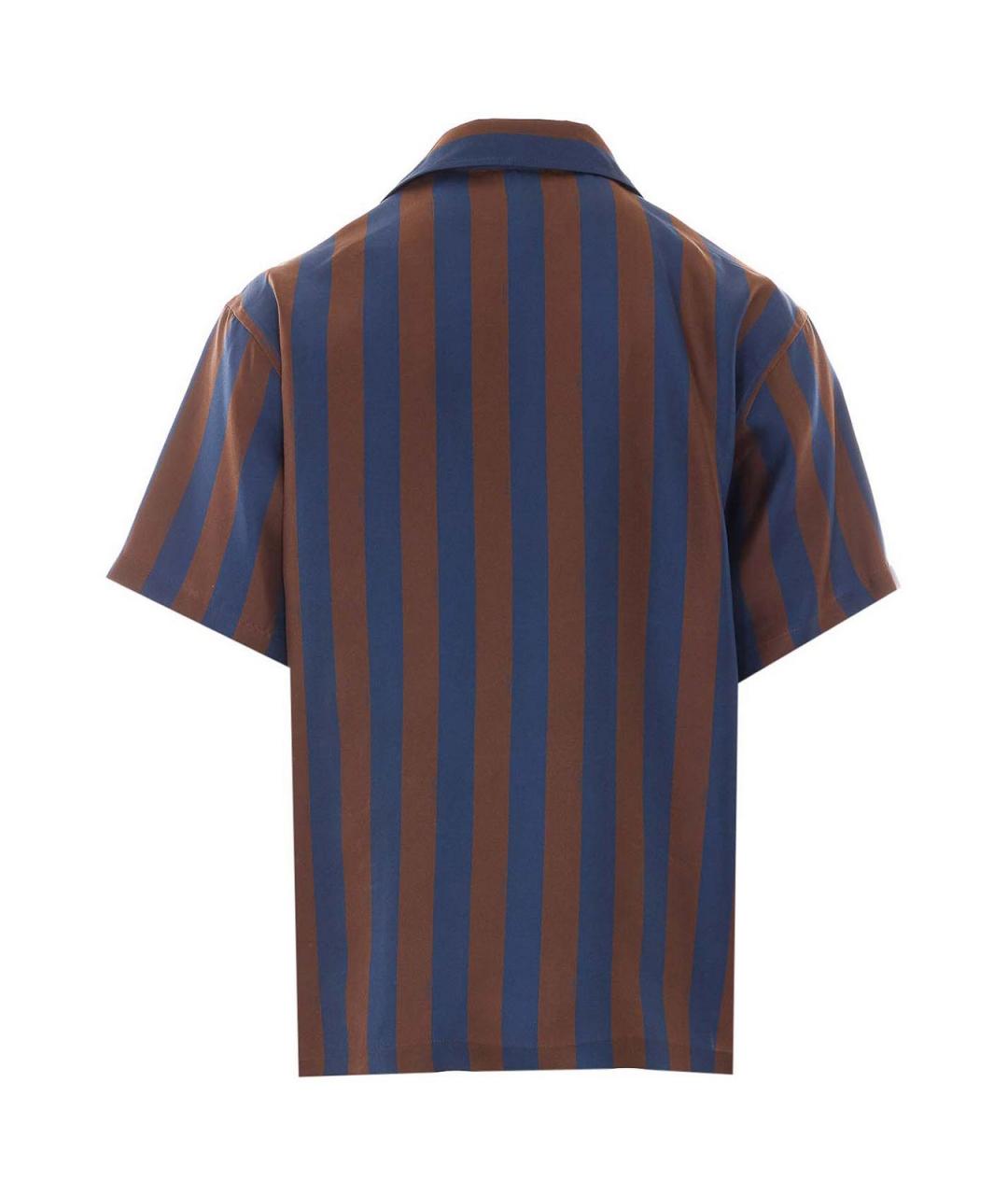 FENDI Синяя шелковая кэжуал рубашка, фото 2