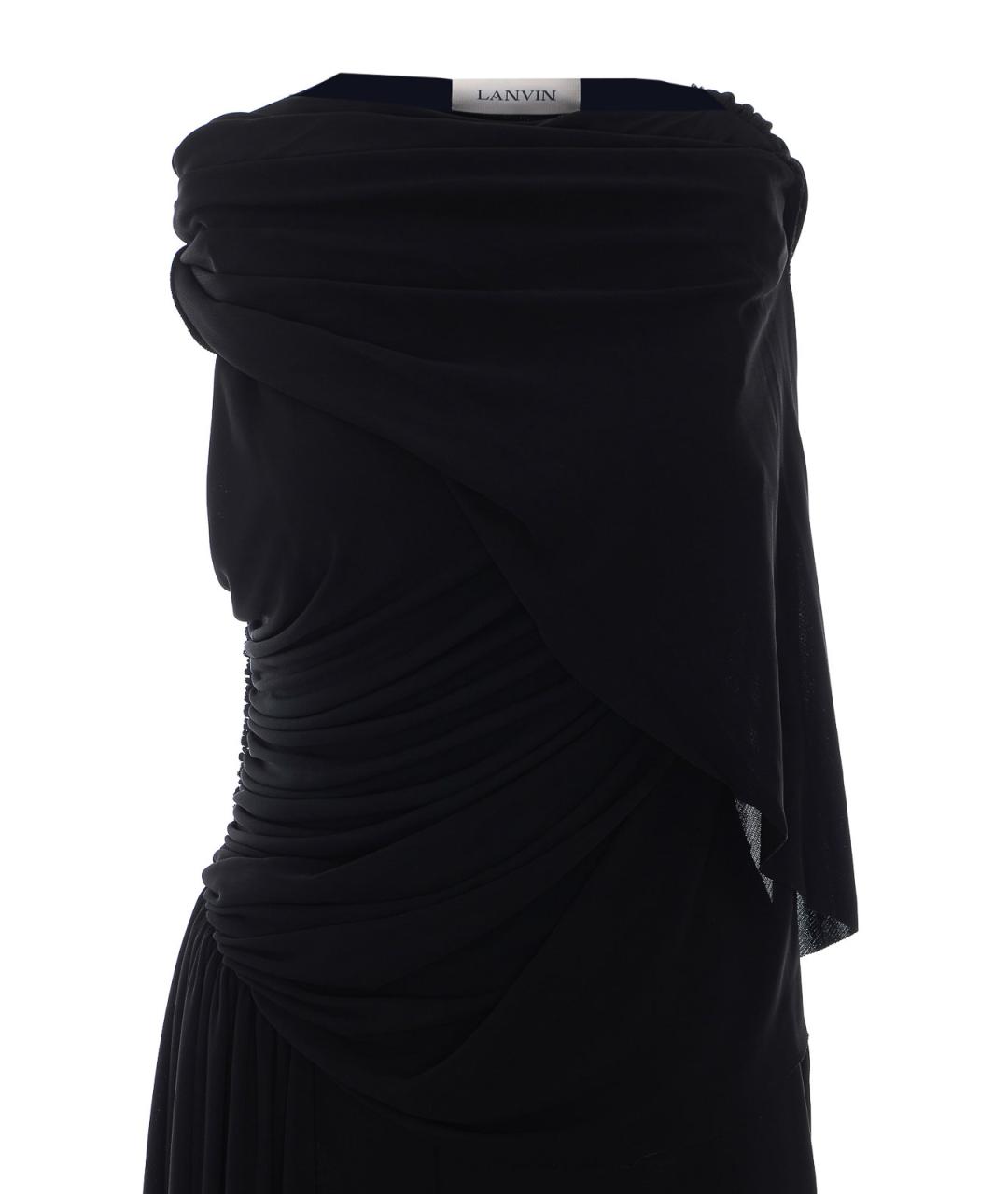 LANVIN Черный вискозный комбинезон, фото 4
