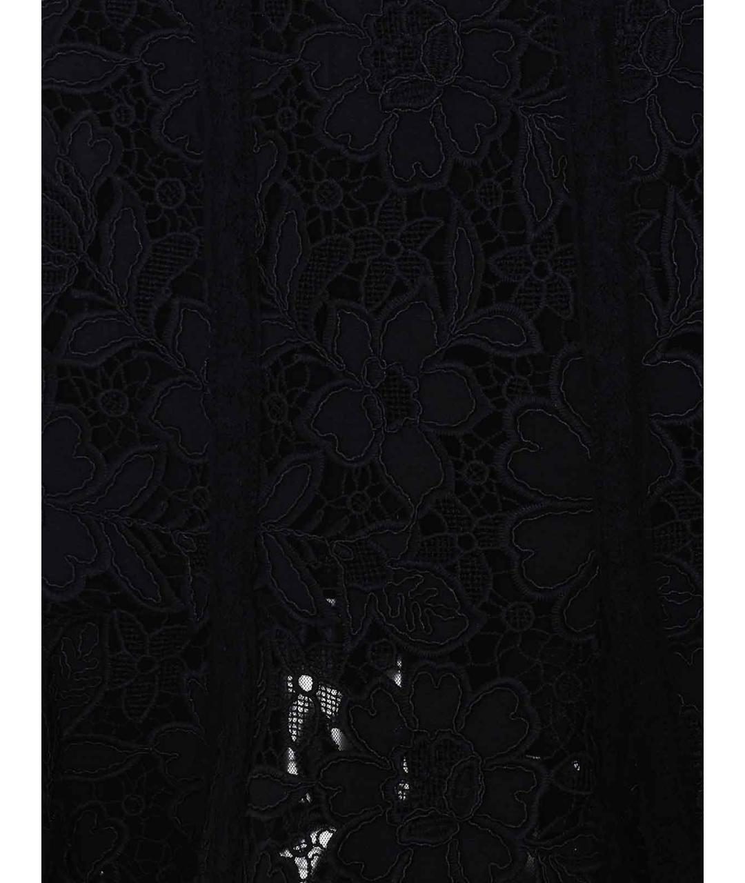 SELF-PORTRAIT Черная полиэстеровая юбка миди, фото 3