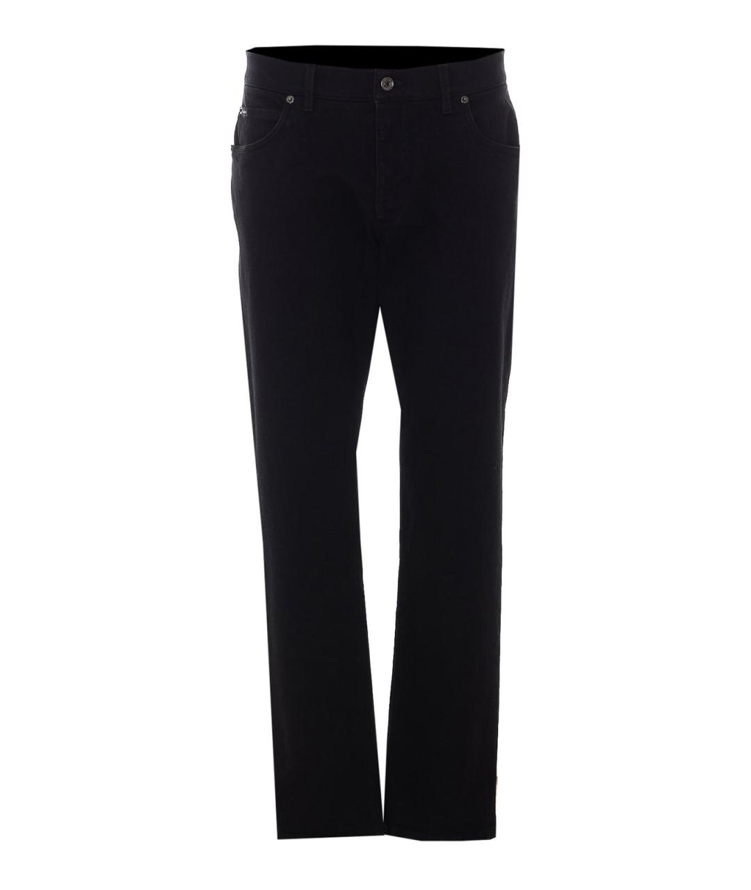 DOLCE&GABBANA Черные хлопковые прямые джинсы, фото 1