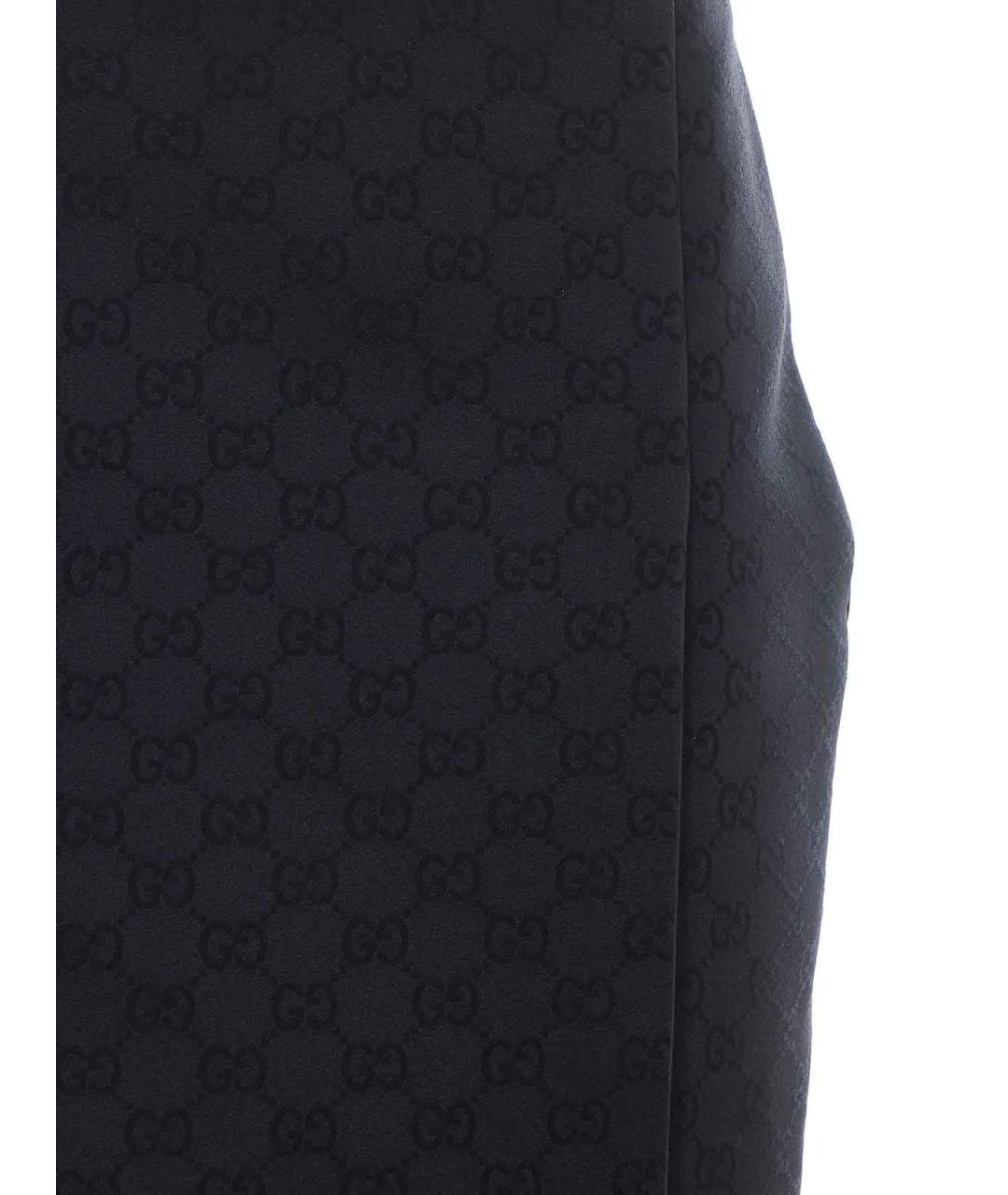 GUCCI Черная полиэстеровая юбка миди, фото 4