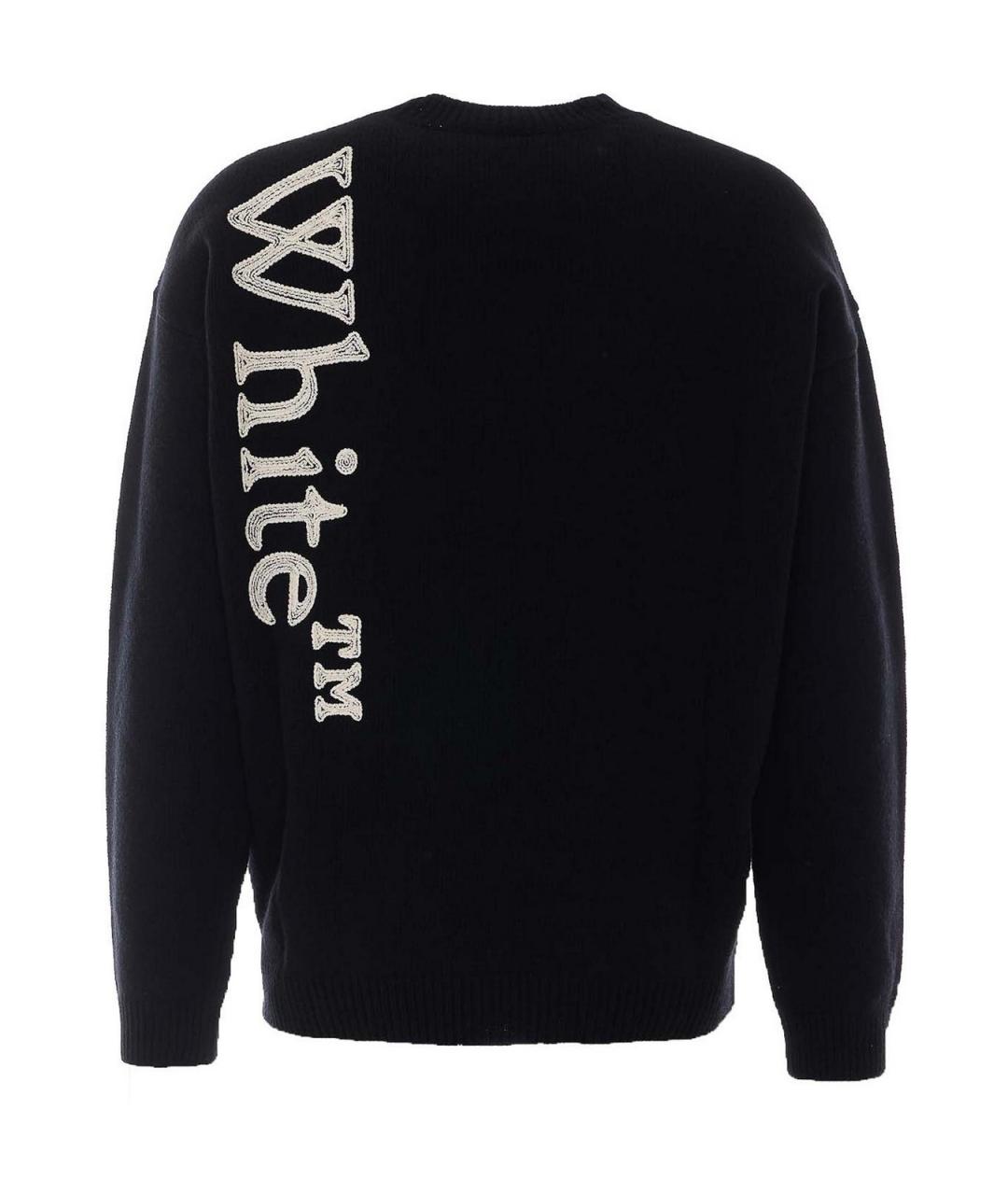 OFF-WHITE Черный хлопковый джемпер / свитер, фото 2