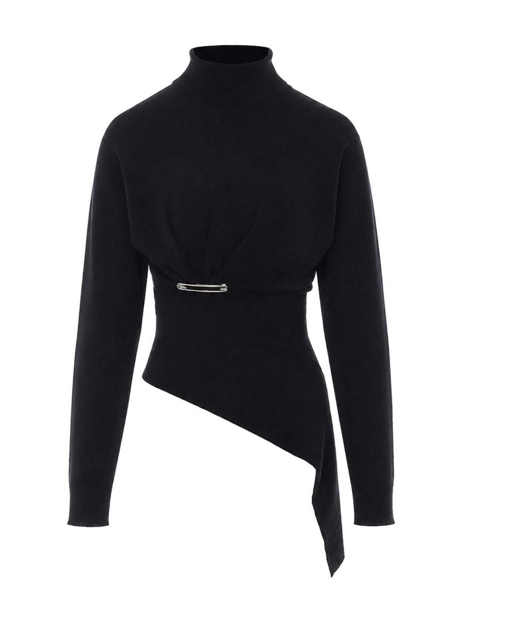 LANVIN Черный шерстяной джемпер / свитер, фото 1