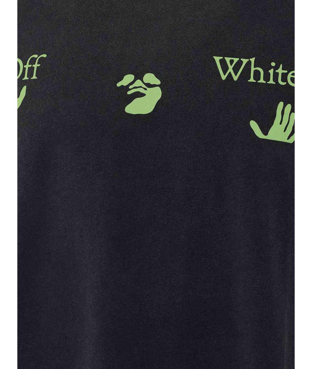 OFF-WHITE Черная хлопковая футболка, фото 3