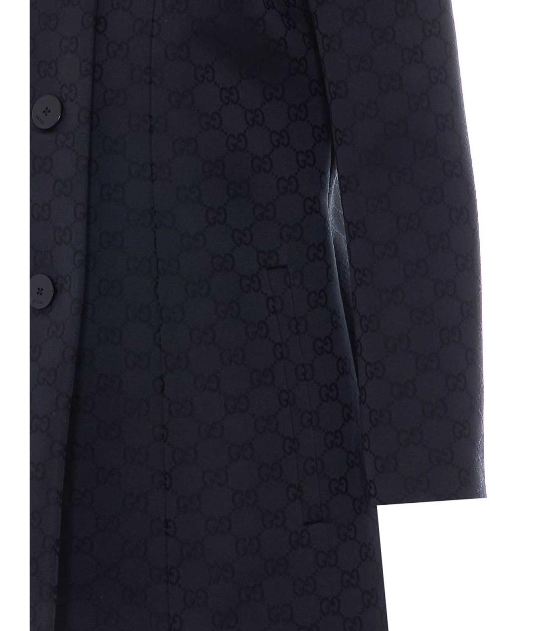GUCCI Черное полиэстеровое пальто, фото 3
